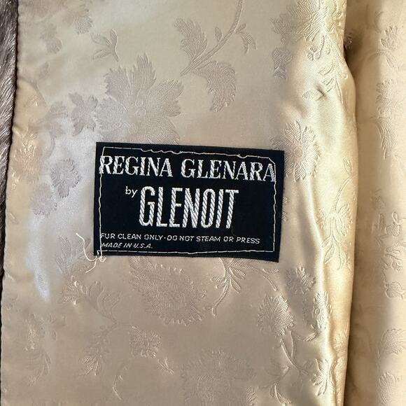 Vintage Regina Glenara by Glenoit Mink Fur Brown Stole Shawl Coat - Picture 5 of 5